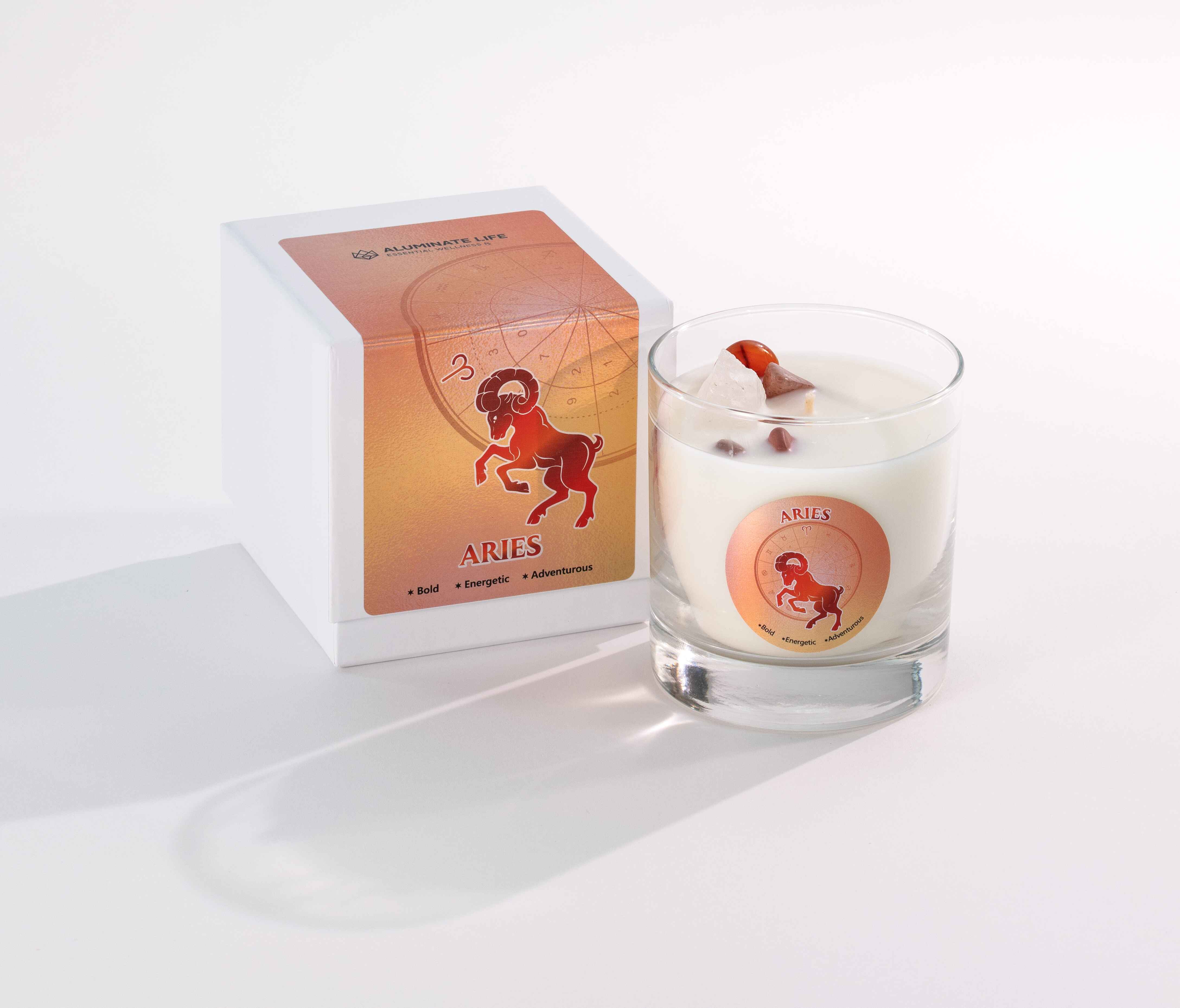 Aries Zodiac Candle - Aluminate Life