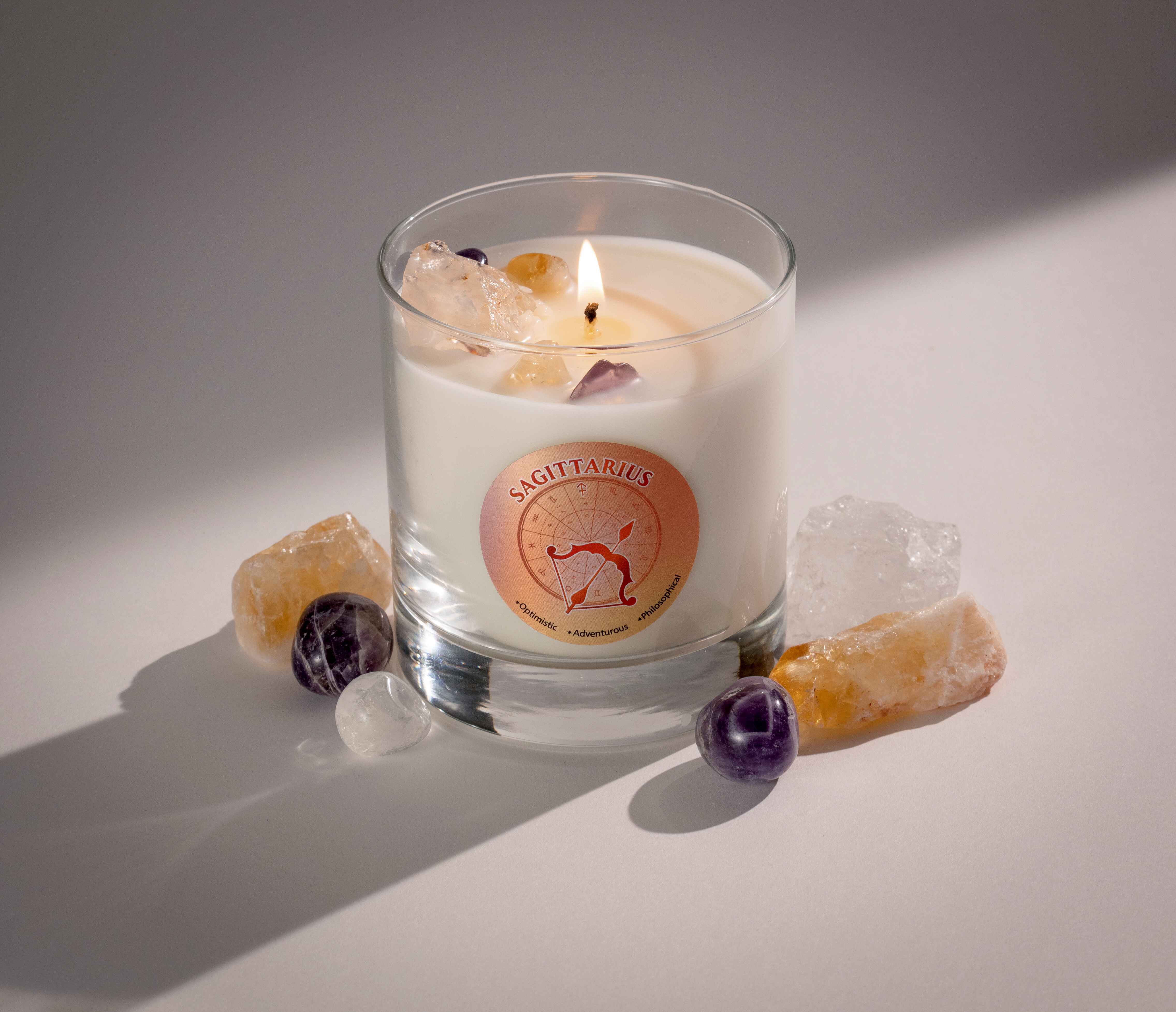 Sagittarius Zodiac Candle - Aluminate Life